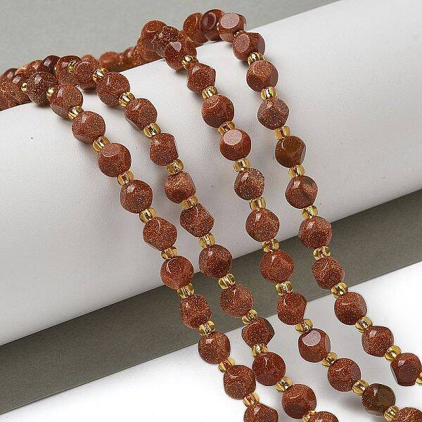 Synthetic Goldstone Beads Strands