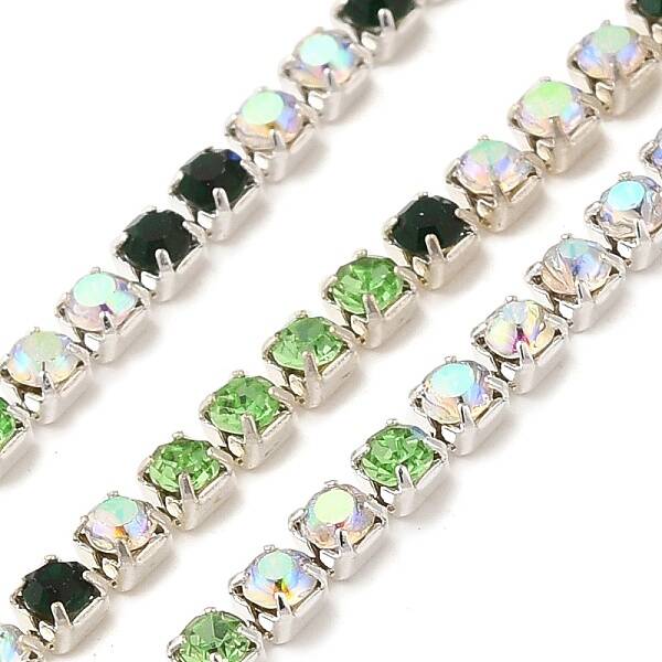Rhinestone and Iron Cup Chain
