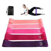 Resistance Band Set, 1 Count/5 Counts Yoga Pilates Elastic Band, Fitness Stretch Band, Leg Arm Strength Training Band, Exerci...