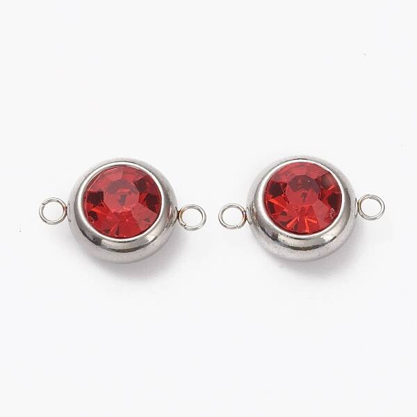 Stainless Steel Color Plated 304 Stainless Steel Pave Cubic Zirconia Links Connectors