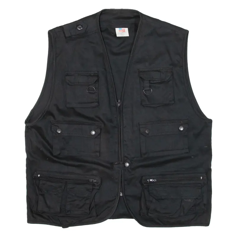 AMERICAN BASIC STYLE Mens Gilet Black 2XL