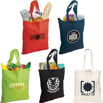100 Custom Econo 4.5 oz Cotton Tote - Lightweight & Durable