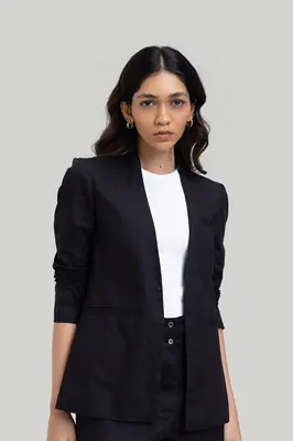 Summer Heat Blazer in Black | Color: Black | Size: XS