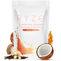 RYZE Superfood Probiotic Coffee Creamer with 6 Organic Adaptogenic Mushrooms & Probiotics for Energy, Focus, Digestion with U...