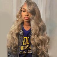 Rina Milk Tea Ash Blonde Lace Front Wig Human Hair 200% Density Pure Luxury Virgin Human Hair Wig Body Wave 13x4 HD Lace Upgr...