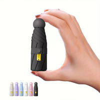 Mini portable pocket umbrella, optional shoulder strap for easy carrying, lightweight folding, UV protection, unisex design, ...