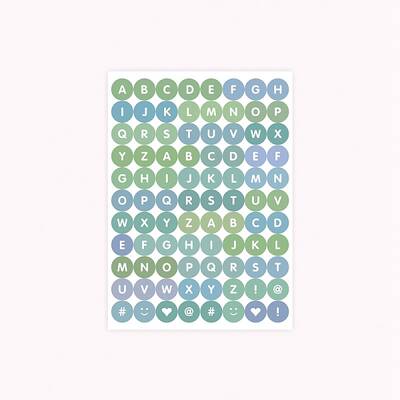 Letter A-Z PVC Plastic Stickers