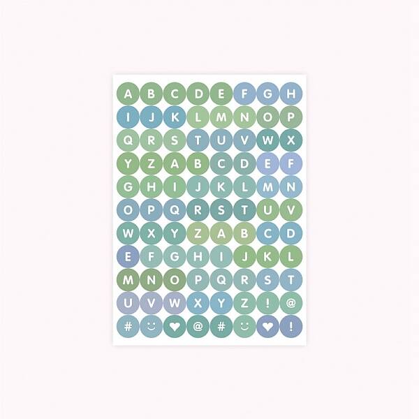 Letter A-Z PVC Plastic Stickers