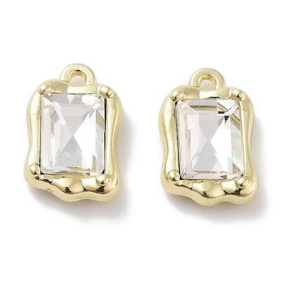 Rack Plating Alloy Rhinestone Charms