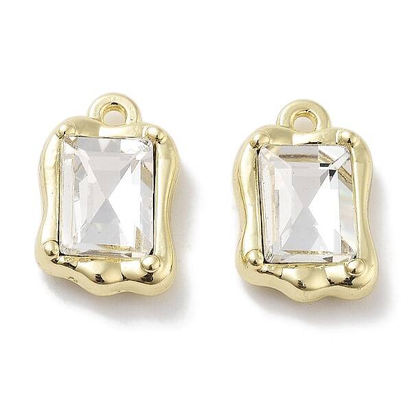 Rack Plating Alloy Rhinestone Charms