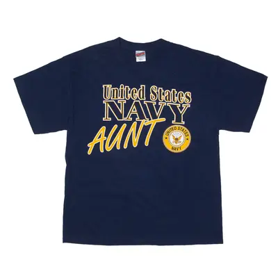 SOFFE United States Navy Aunt USA T-Shirt Blue Short Sleeve Womens L