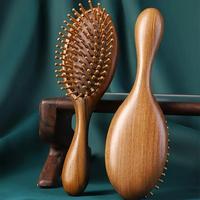 Wooden Scalp Massage Comb, 1 Count Fine Tooth Hair Brush, Hair Styling Comb, Hair Care & Styling Tool for Women & Men, Bathro...