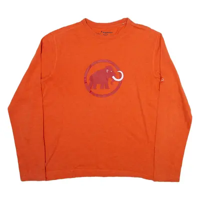 MAMMUT Mens T-Shirt Orange Long Sleeve L