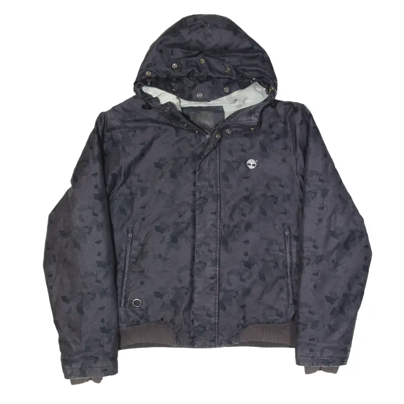 TIMBERLAND Insulated Coat Grey Geometric Mens XL