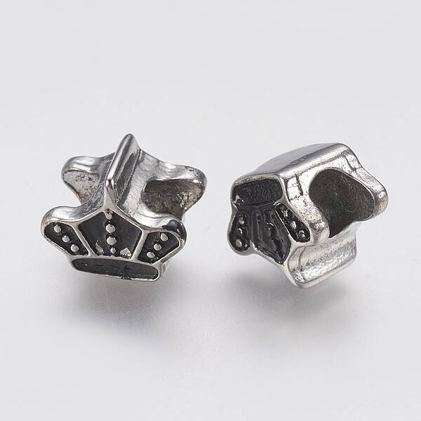 Ion Plating(IP) 304 Stainless Steel European Beads Enamel Settings