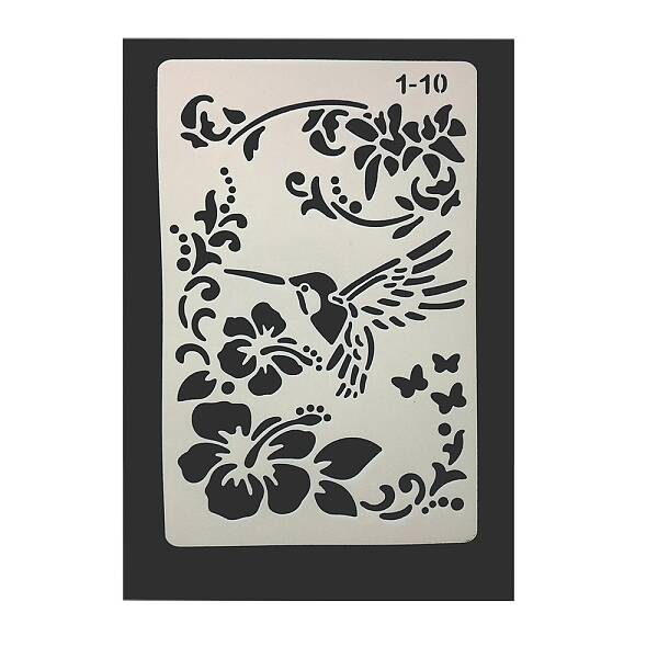 Eco-Friendly PET Plastic Hollow Painting Silhouette Stencil