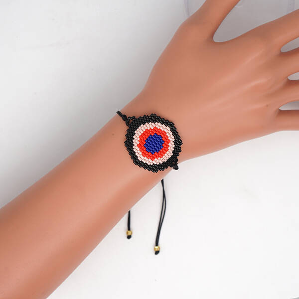 Friendship Eye Loom Pattern Seed Beads Bracelets for Women