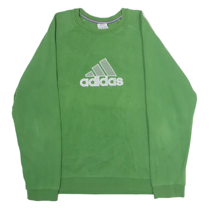 ADIDAS Mens Sweatshirt Green Crew Neck XL