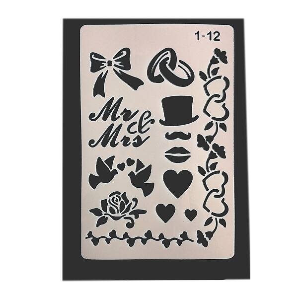 Eco-Friendly PET Plastic Hollow Painting Silhouette Stencil