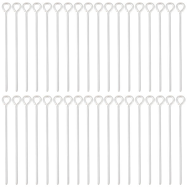 40Pcs 925 Sterling Silver Eye Pin