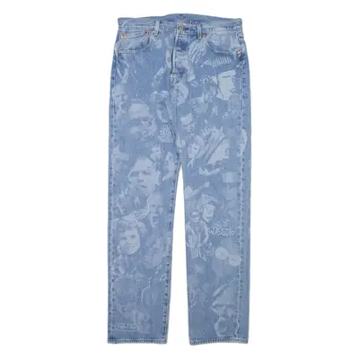 LEVI'S Red Hot Chili Peppers Flea Fleavi's Melody Ehsani Mens Jeans Blue Straight W33 L34