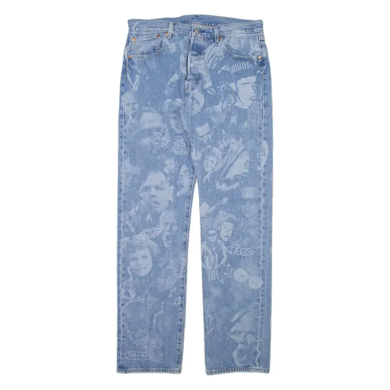 LEVI'S Red Hot Chili Peppers Flea Fleavi's Melody Ehsani Mens Jeans Blue Straight W33 L34