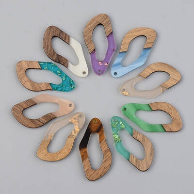 Resin & Walnut Wood Pendants