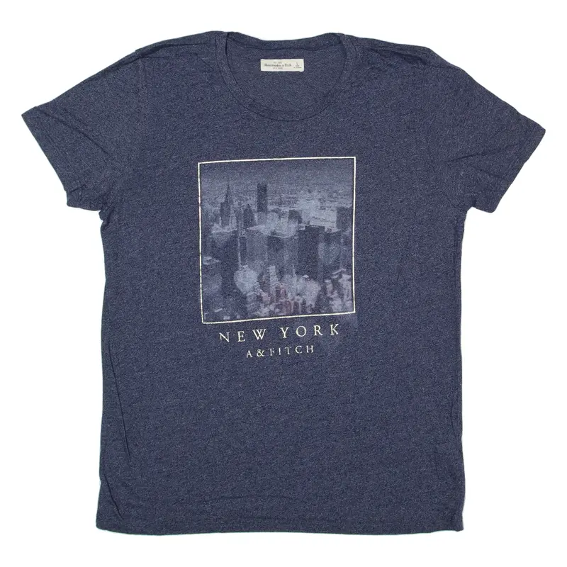 ABERCROMBIE & FITCH New York T-Shirt Blue Short Sleeve Boys L