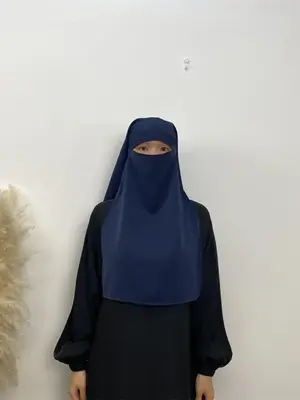 Modest Fashion 2 in 1 Layered Design Khimar, Casual Solid Color Hijab for Women & Girls, Women's Hijab for All Seasons for Da...