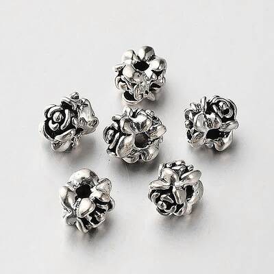 Tibetan Style Alloy Flower Beads