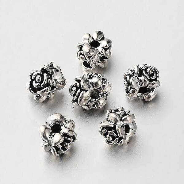 Tibetan Style Alloy Flower Beads