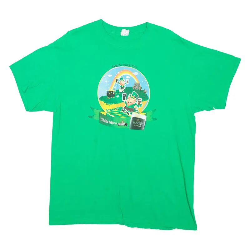 GILDAN St Patrick's Day Mens T-Shirt Green L