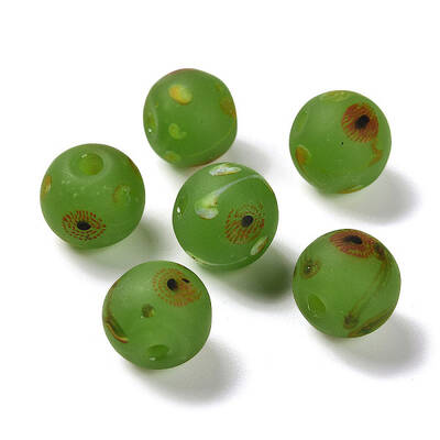 Handmade Frosted Lampwork Beads