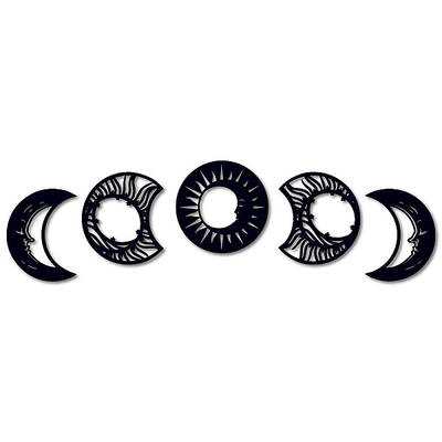 Wood Moon Phase Pendant Decoration