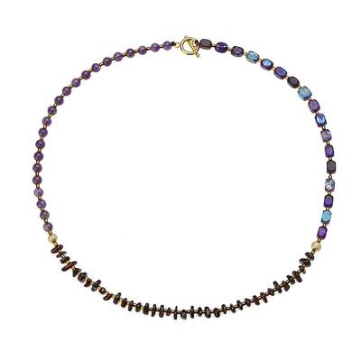 Natural Amethyst and Natural Garnet Beads Bracelets