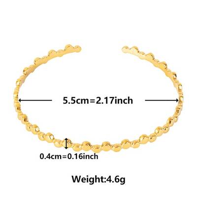 Stylish European and American 304 Stainless Steel Cuff Bangles for Women