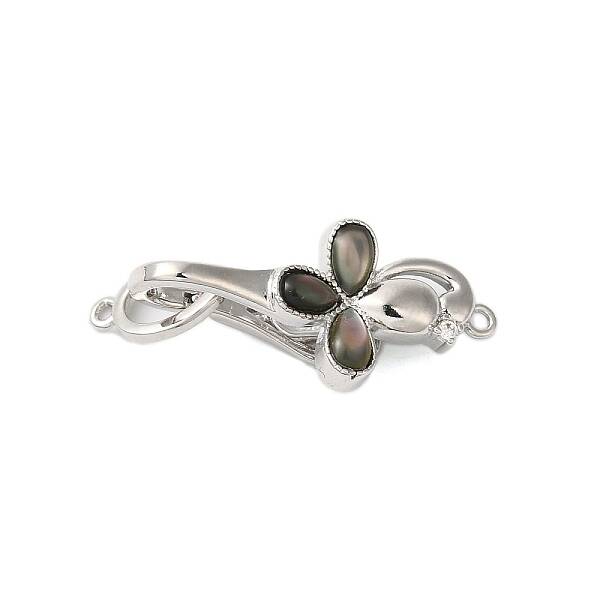 Brass Micro Pave Clear Cubic Zirconia Fold Over Clasps