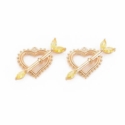 Brass Micro Pave Cubic Zirconia Pendants