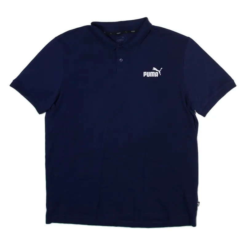 PUMA Mens Polo Shirt Blue L