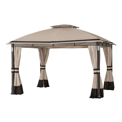 SUNJOY Beige Replacement Curtain For Crestfield Soft Top Gazebo (11X13 Ft) A101017511 Sold At Big Lots US