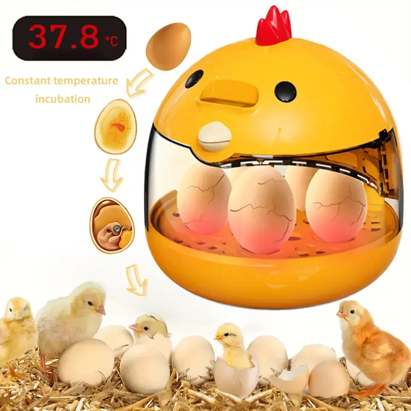 1PC  Smart Egg Incubator for Poultry Chicken Duck Birds - Digital Thermostat Control, High Hatch Rate, Auto-Turning, Humidity...