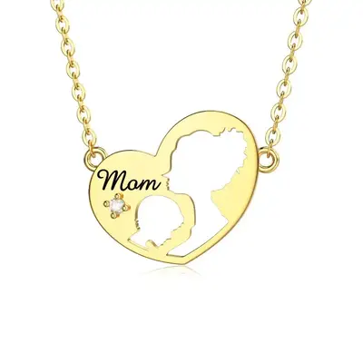 14K Gold Heart Pendant Necklace