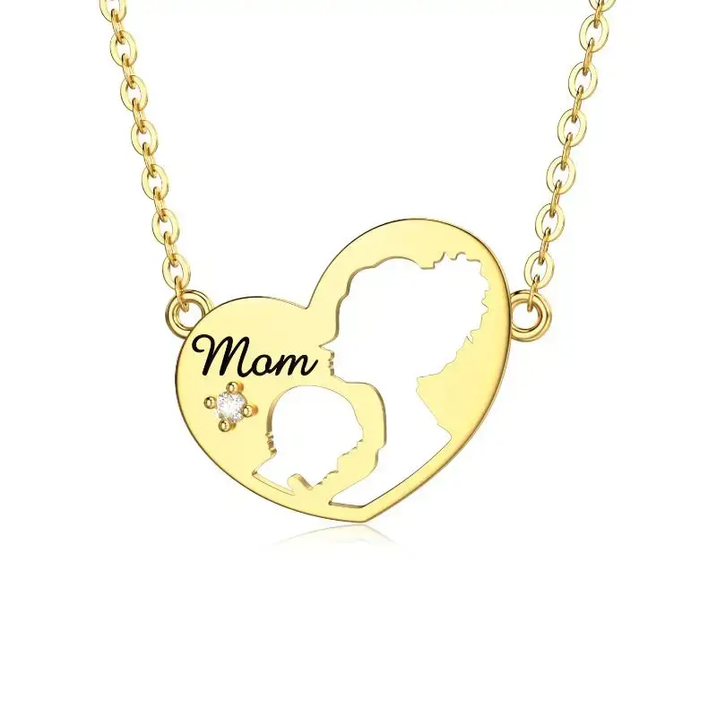 14K Gold Heart Pendant Necklace