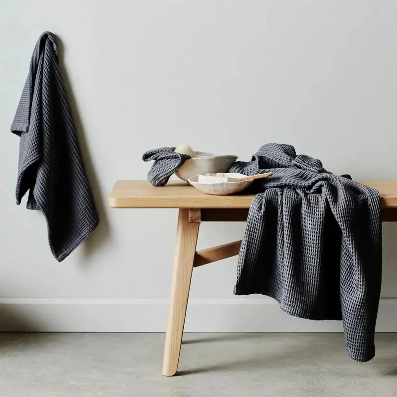 CleanBamboo® Waffle Towel Set | Color: Slate | Size: One Size