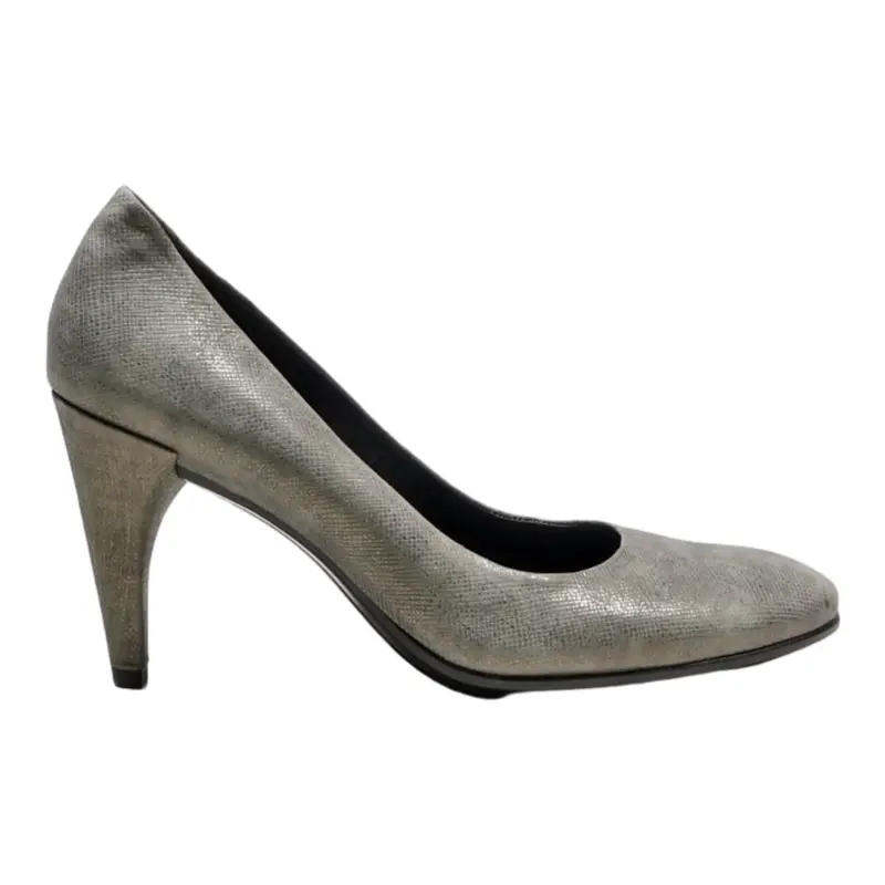 ECCO Pump Heels Grey Leather Womens UK 7