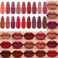 18 Color Capsule Lipstick Long-Lasting Waterproof Matte Lipstick Set, Non-Stick Cup Bagged