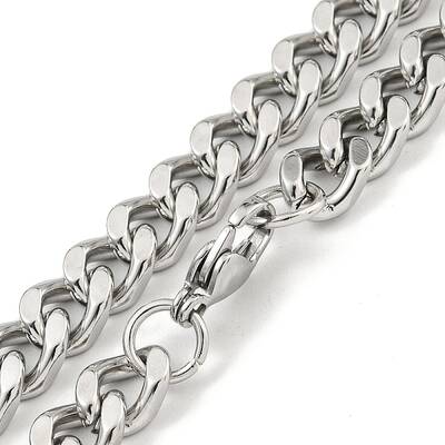 Non-Tarnish 201 Stainless Steel Cuban Link Chain Necklaces for Women and Men