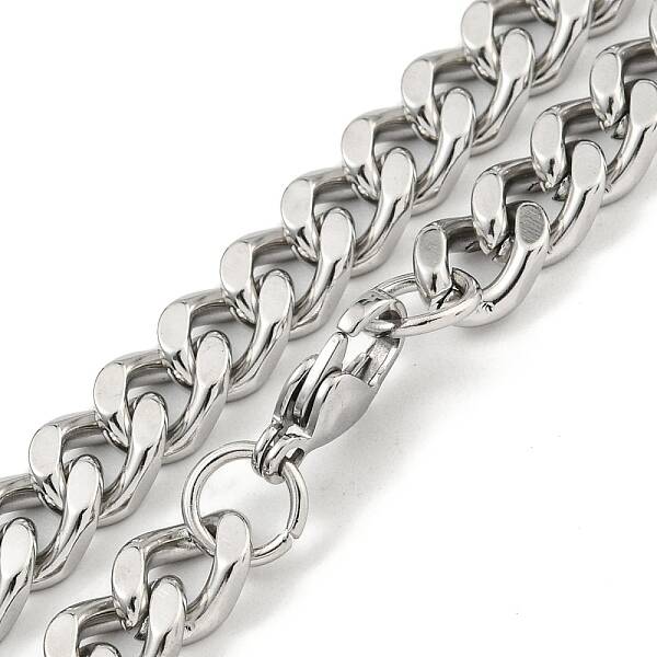 Non-Tarnish 201 Stainless Steel Cuban Link Chain Necklaces for Women and Men