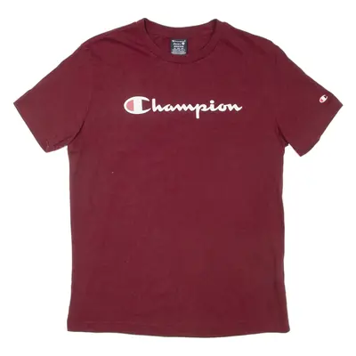 CHAMPION Mens T-Shirt Maroon M