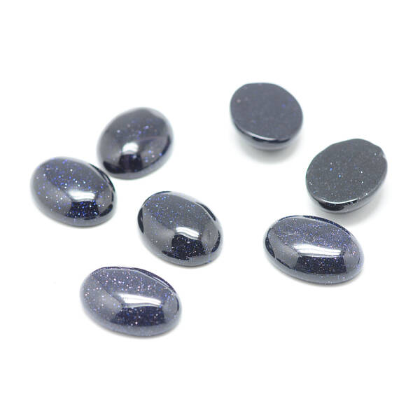 Synthetic Blue Goldstone Cabochons